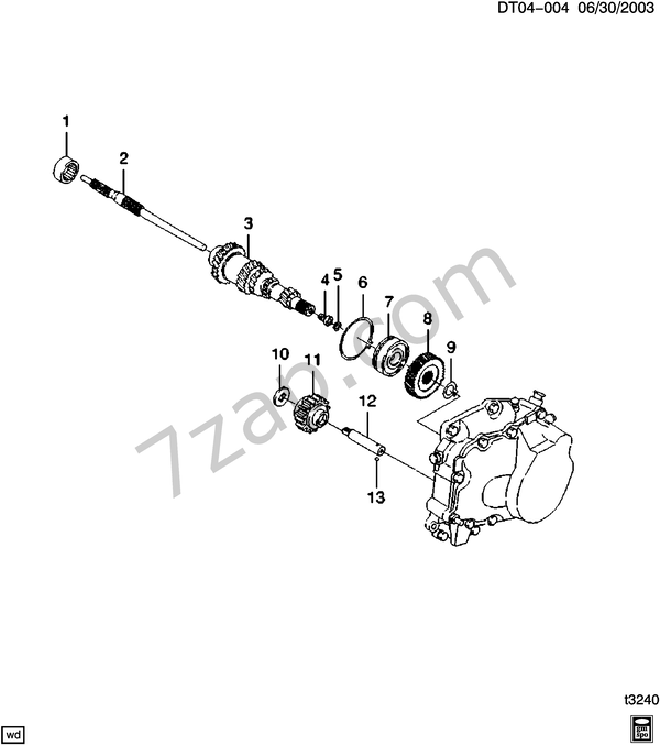 20042007 T 5SPEED MANUAL TRANSMISSION PART 3 (MLL, MLM) SHAFT INPUT