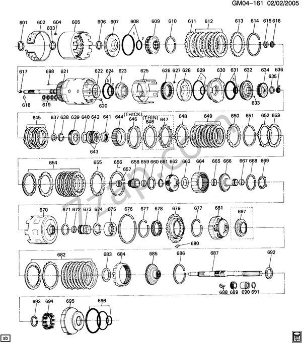 19821986 B AUTOMATIC TRANSMISSION (MD8) THM700R4 A.T. INTERNAL POWER
