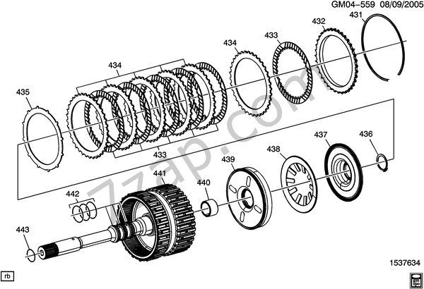 20102015 ES AUTOMATIC TRANSMISSION (MYC) (6L80) 456 CLUTCH ASSEMBLY