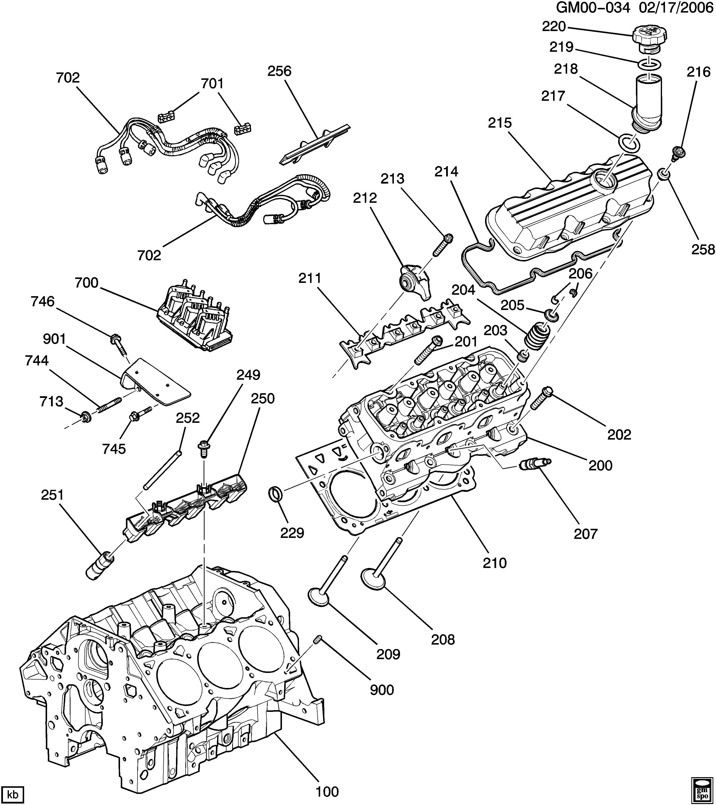 1997-2005 C ENGINE ASM-3.8L V6 PART 2 CYLINDER HEAD AND RELATED PARTS (L67/3.8-1)