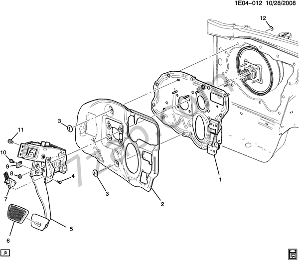 20102015 EE,EF,ES BRAKE PEDAL diagram CHEVROLET camaro Camaro Coupe
