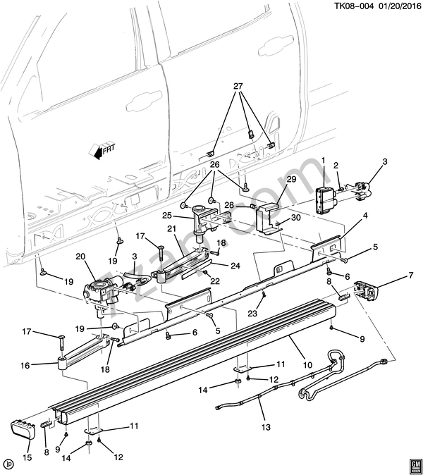 20162017 CK155,157(43) RUNNING BOARD (DEALER INSTALLED, POWER