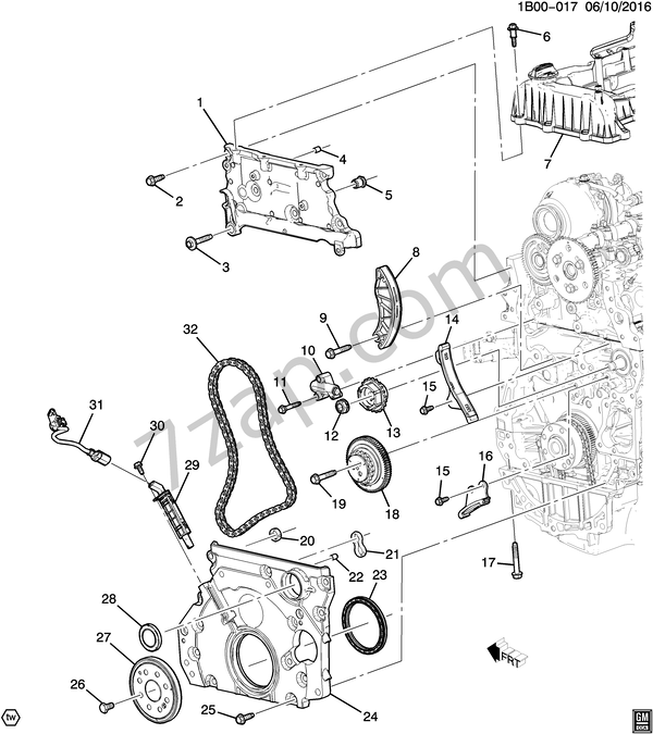 20182018 XR,XS26 ENGINE ASM DIESEL PART 3 TIMING CHAIN & RELATED