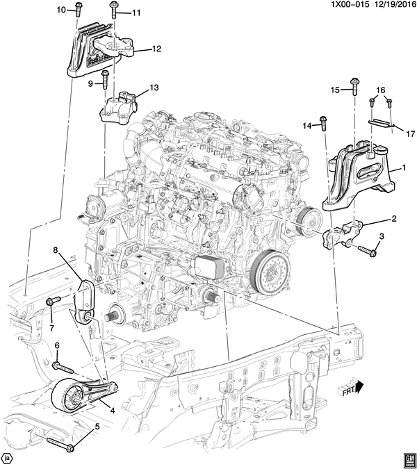 20182018 XR,XS26 ENGINE & TRANSMISSION MOUNTING (LH7/1.6U, AUTOMATIC MHG, ALLWHEEL DRIVE F48