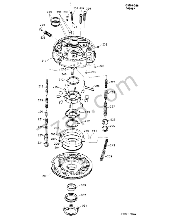 19871989 B AUTOMATIC TRANSMISSION (MD8) THM700R4 A.T. OIL PUMP схема