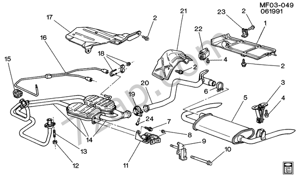Diagram Exhaust For A 1989 Chevy S10 2.5 Exhaust Diagram Sys