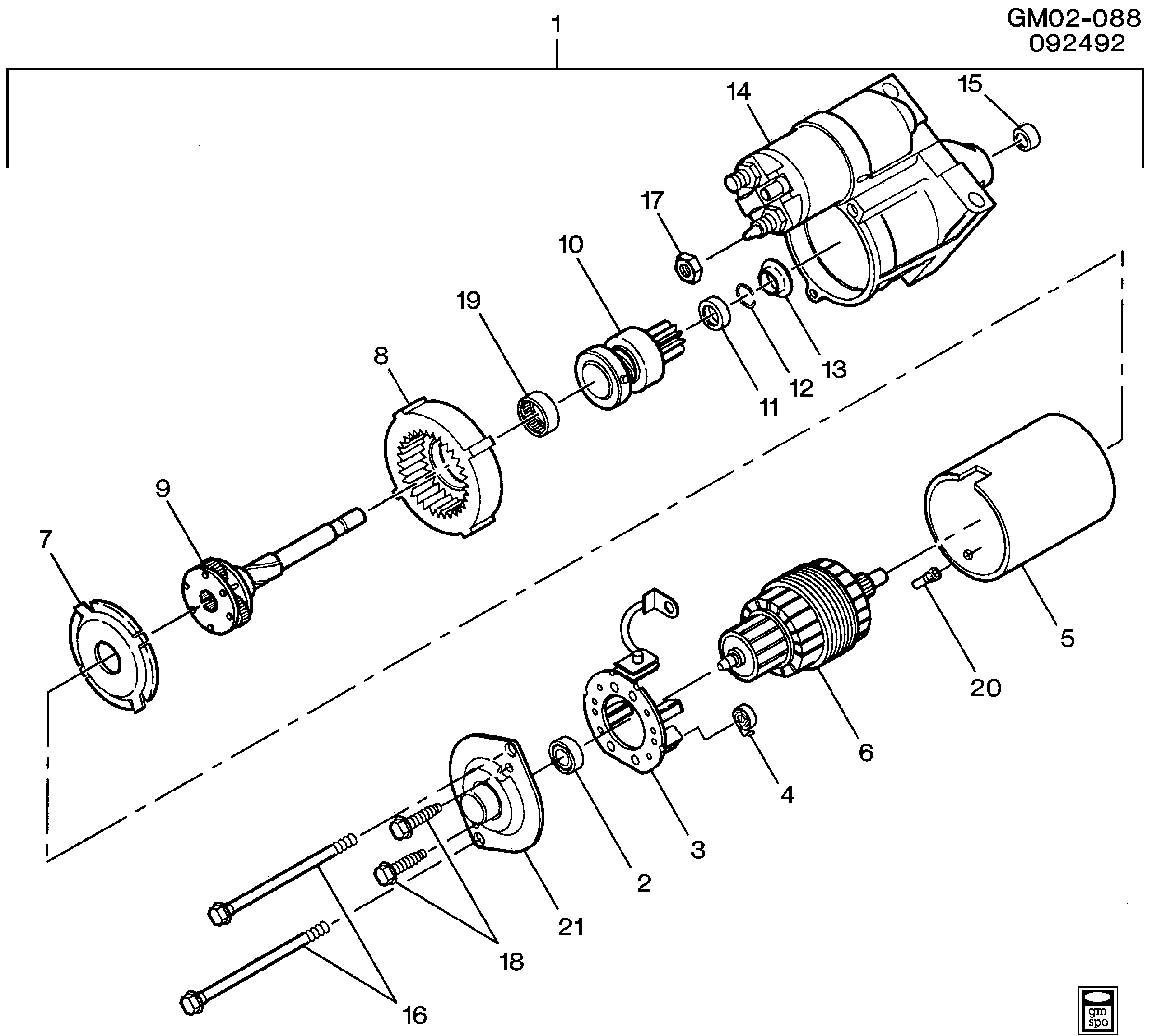 1997-1999 N STARTER MOTOR (L82/3.1M)
