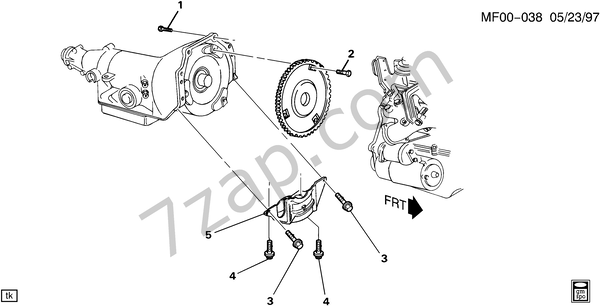 19901992 F TRANSMISSION CONVERTER SHIELDS (MD8) схема CHEVROLET camaro