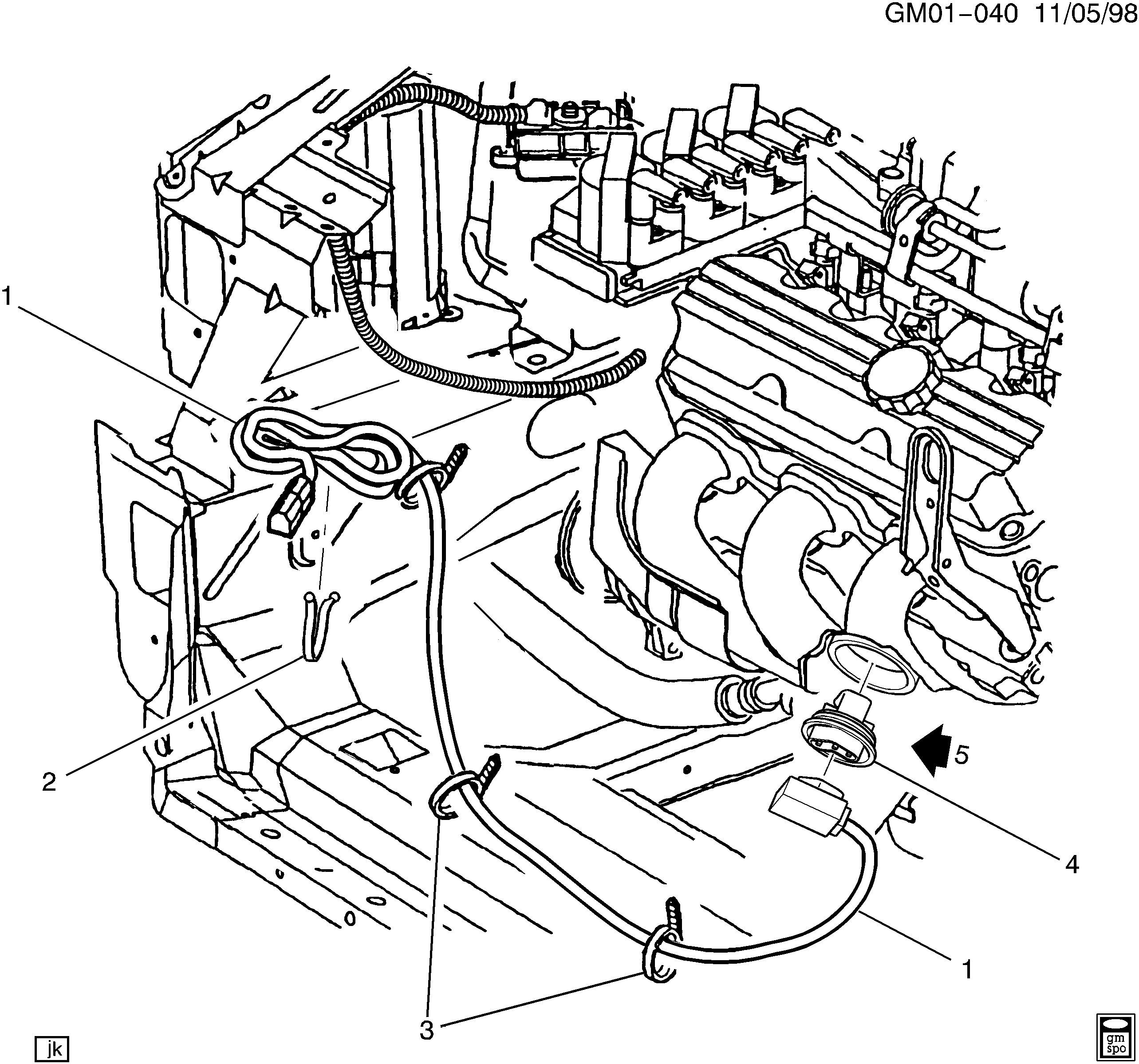 2000-2003 H ENGINE BLOCK HEATER (L67/3.8-1)(K05)