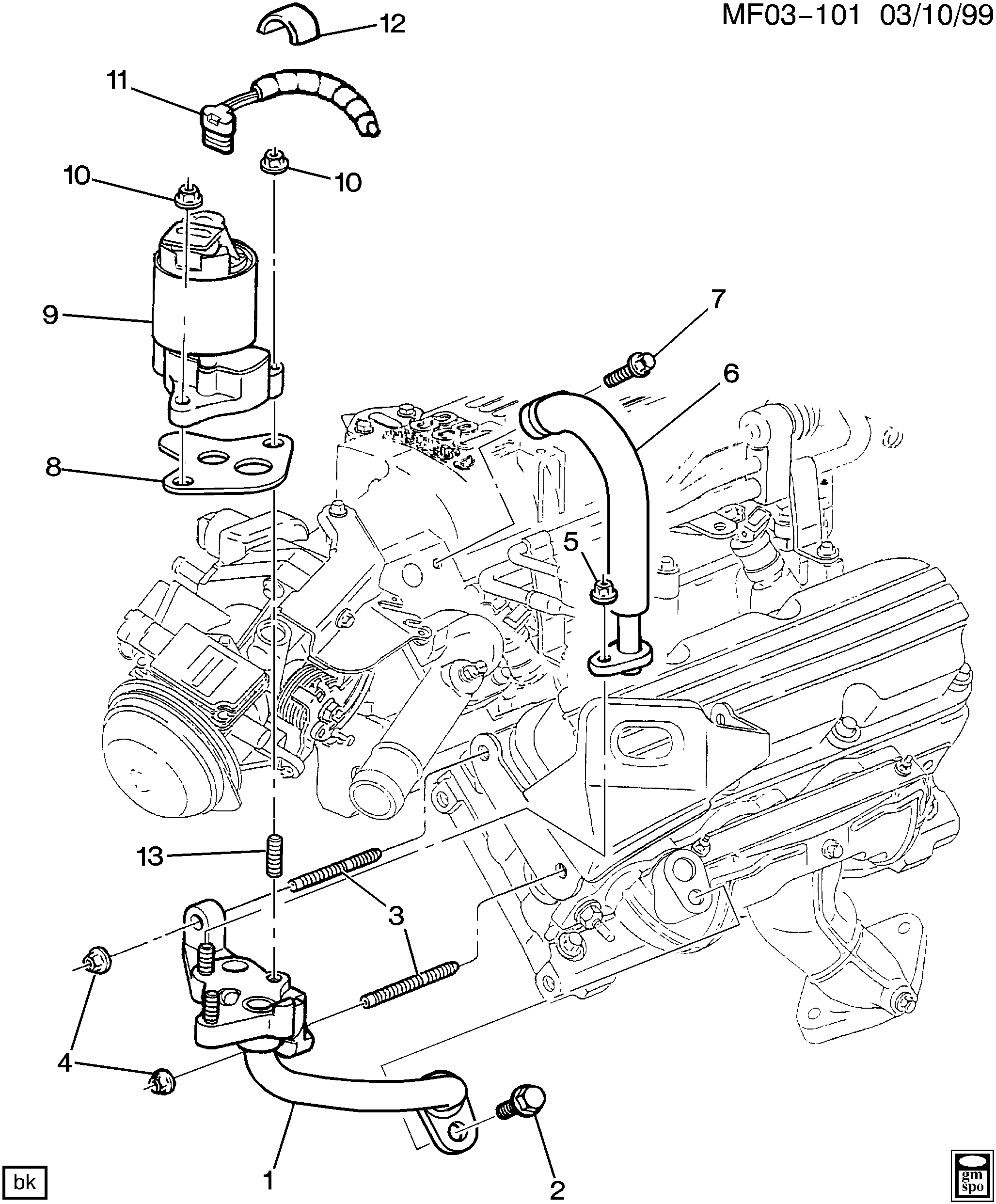 1995-2002 F E.G.R. VALVE & RELATED PARTS (L36/3.8K)