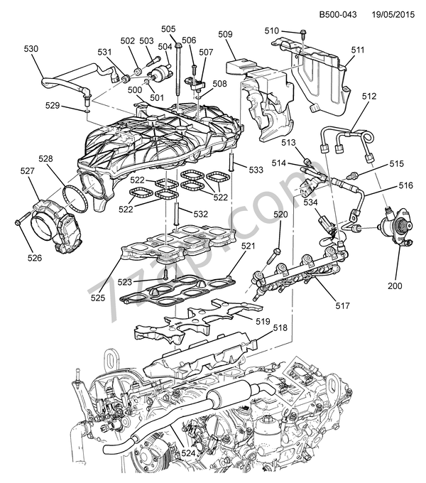 20122017 2L,2S0643 INTAKE MANIFOLD SHIELD/COVERS PART 4 (LY7,LFX