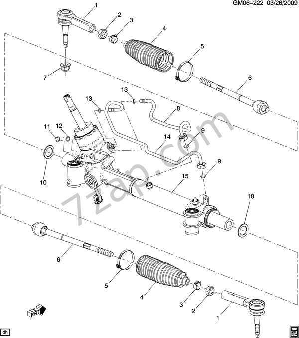 2012-2013 GR,GS69 STEERING GEAR ASM diagram CHEVROLET malibu  