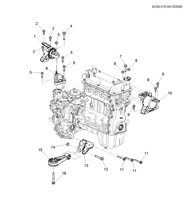2011-2015 CP,CQ48 ENGINE & TRANSMISSION MOUNTING (LMT/1.0-1 