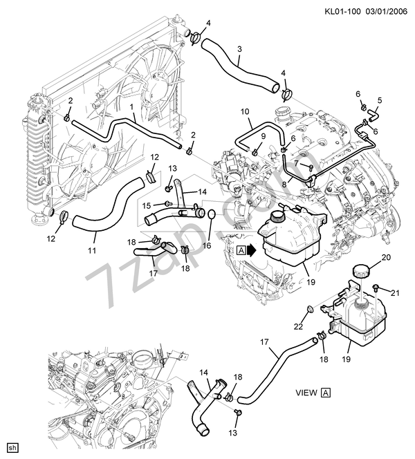 20072009 L26 HOSES & PIPES/RADIATOR (LU1/3.2G) diagram CHEVROLET