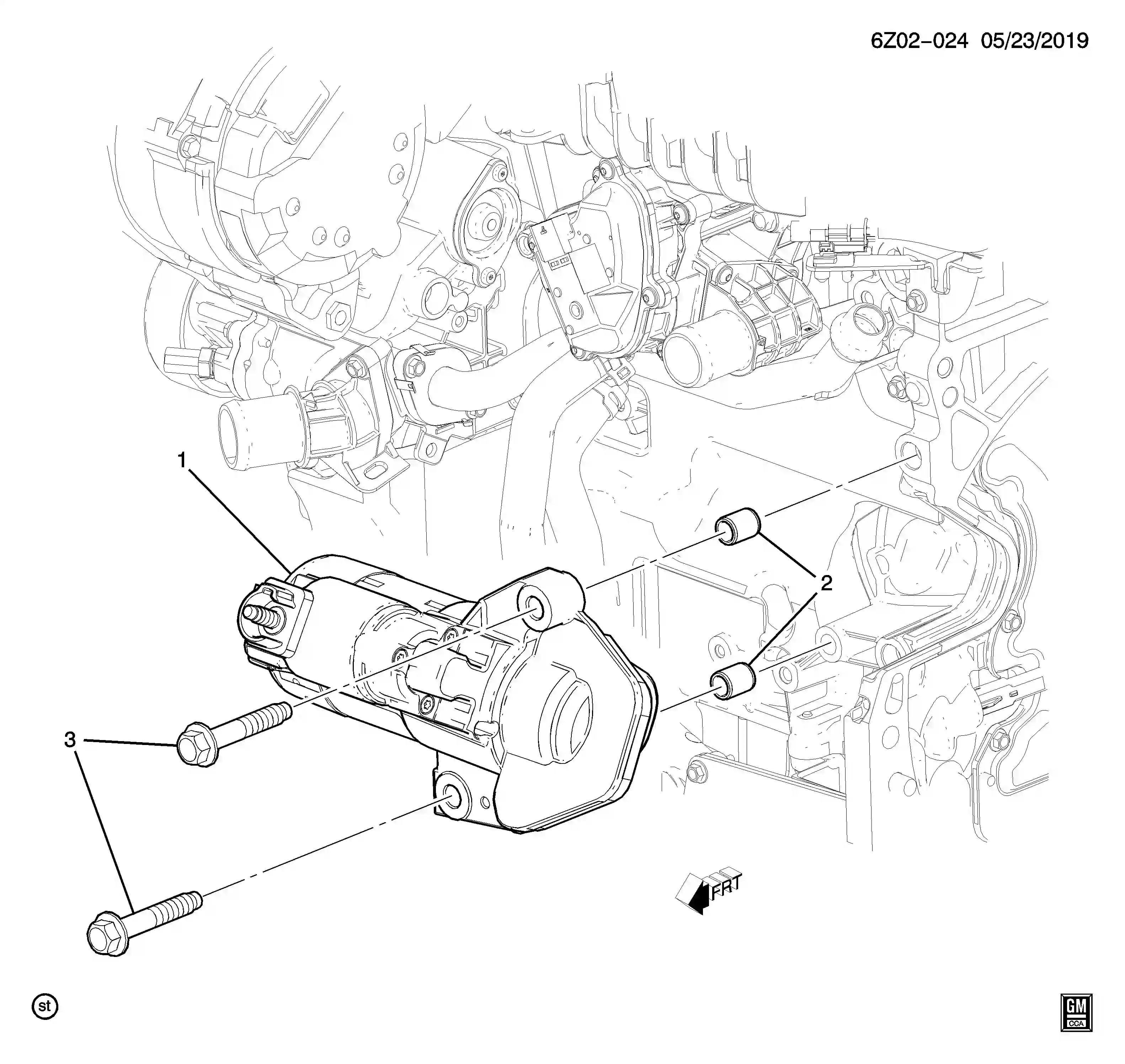 START　XT2　XT4　XT5 Cadillac XT4 Starter motor mounting (lsq/2.0-2) Diagram & OEM