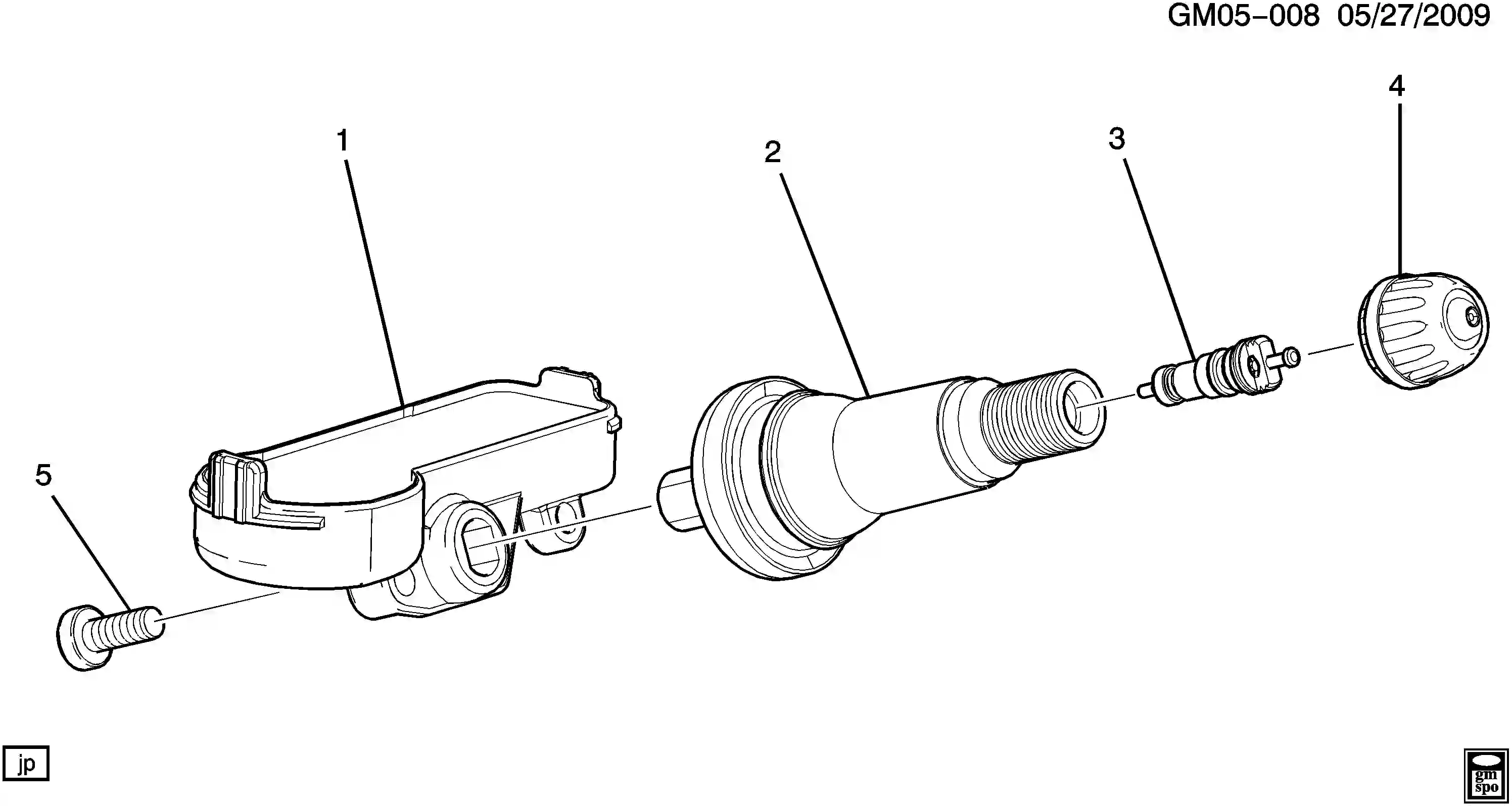 Buy Chevrolet Cruze J400 Tire pressure sensor (ujm) parts online 2016 ...