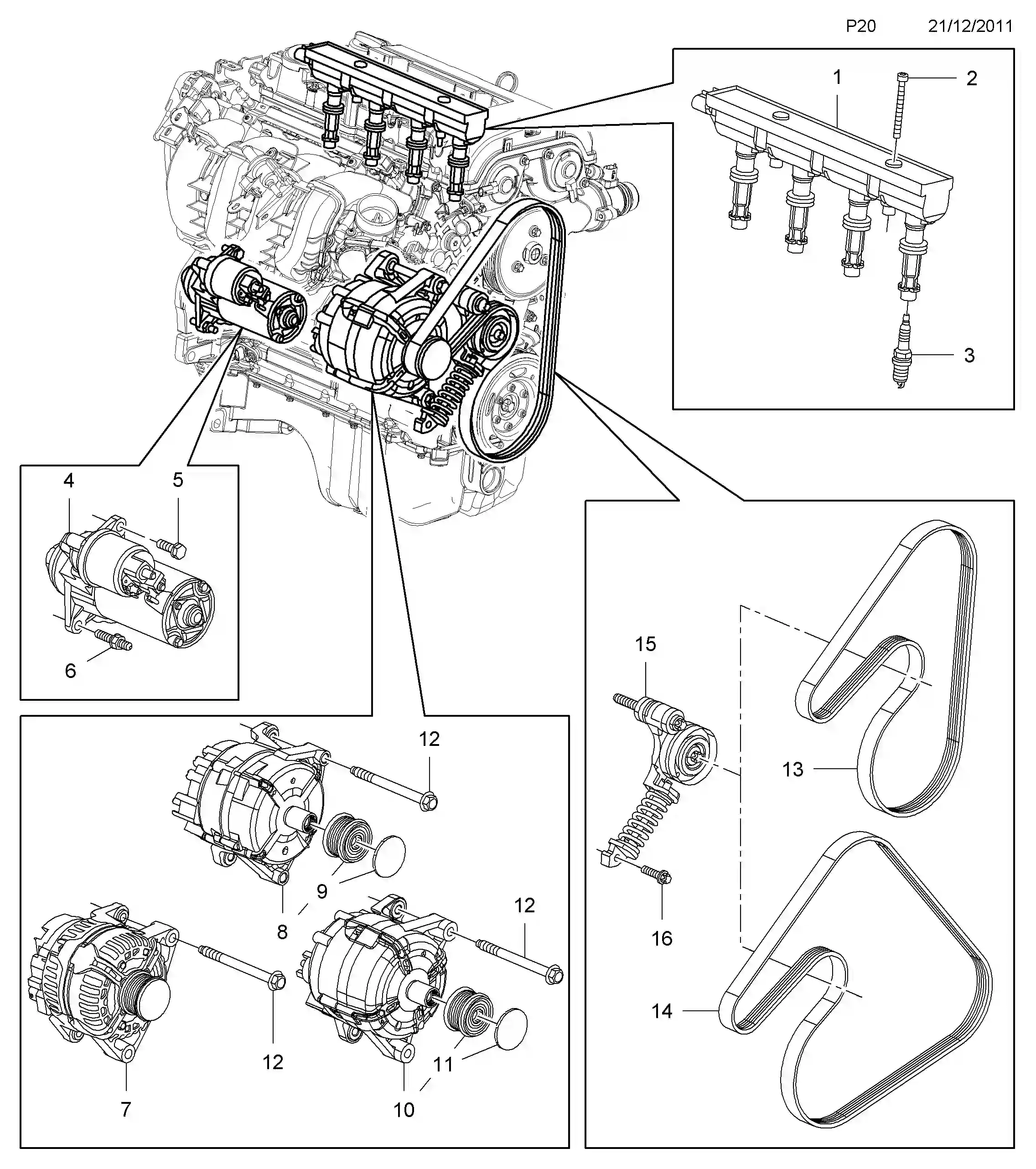 Opel Insignia A Spark plug / a14net[luj], b14net[luj] petrol engines ...