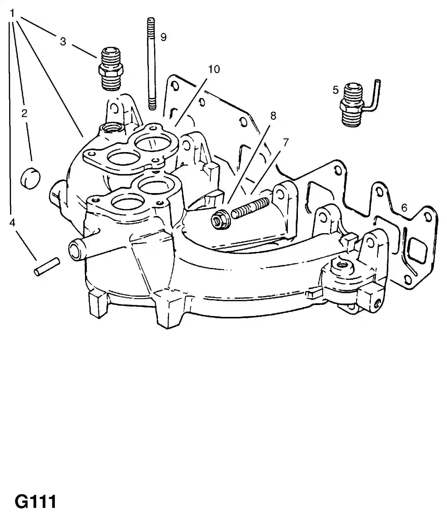 Opel Vectra A Induction manifold / 14nv[l89] engine parts 1989 - 1995 ...