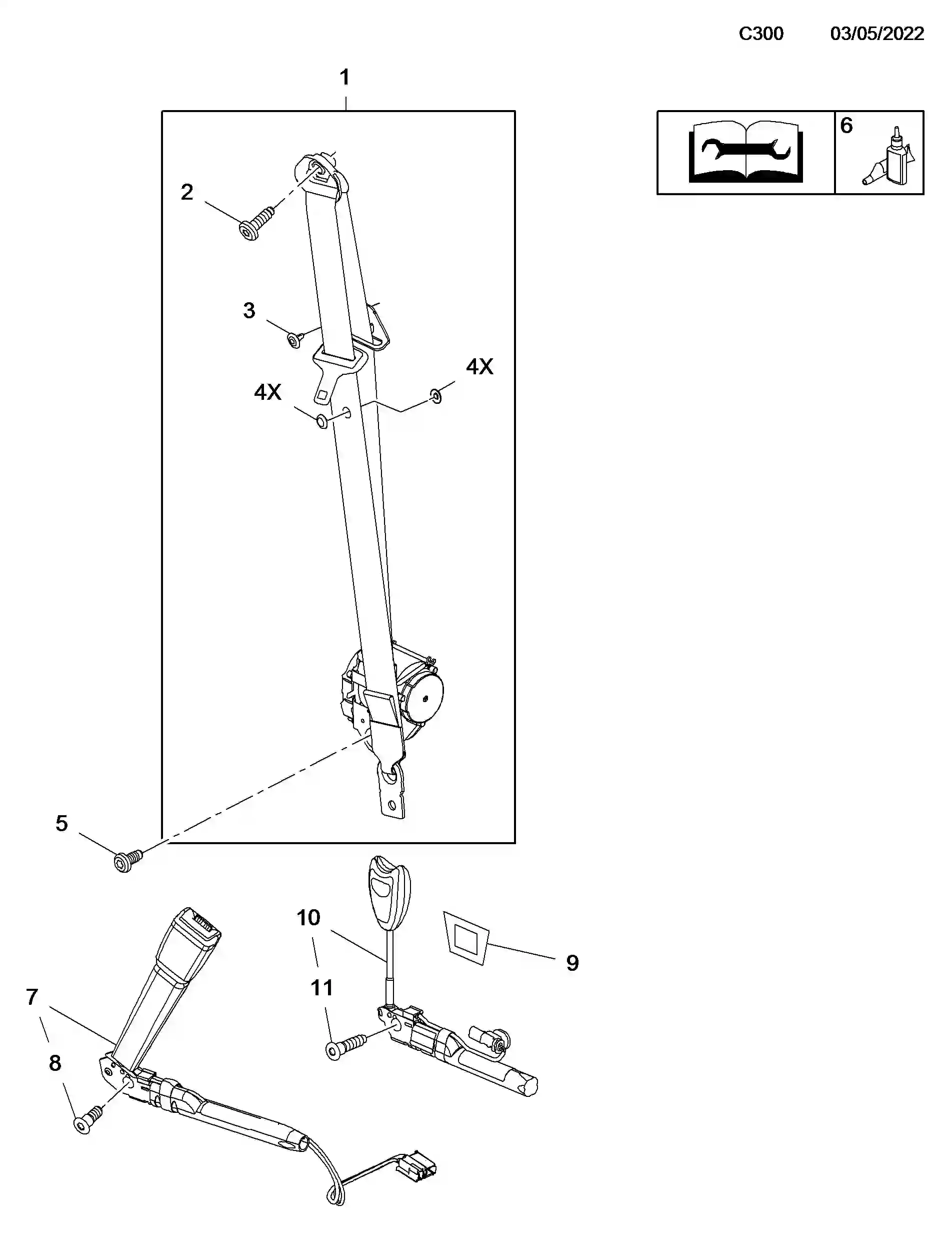 Prétensionneur De Ceinture De Sécurité Avant Droit Pour Opel Adam - Référence 39022041 - Occasion