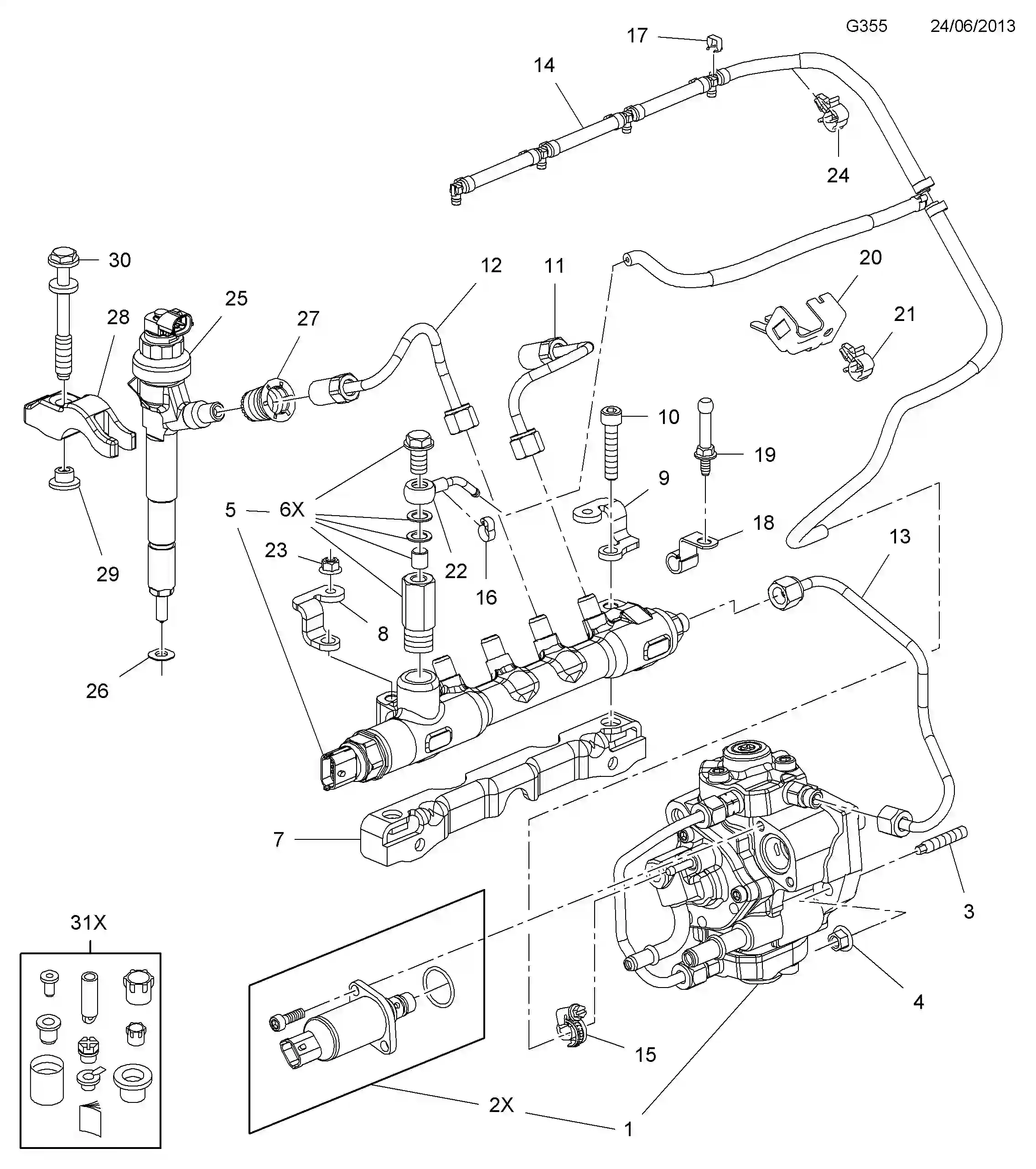 Opel Astra J Fuel injection pump / a17dtc[lue], a17dte[lkr], a17dtf[lkr ...