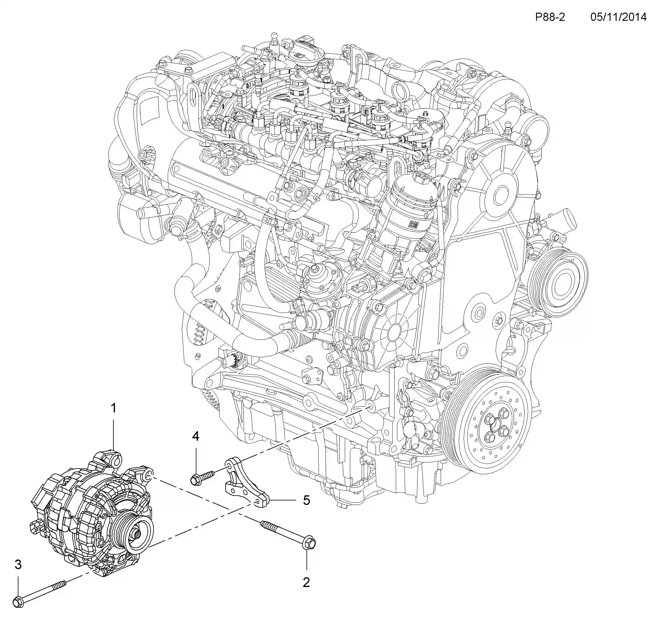 Opel Zafira C Lichtmaschine / b20dth[lfs], d20dth[lfs], b20dtj[lfs ...