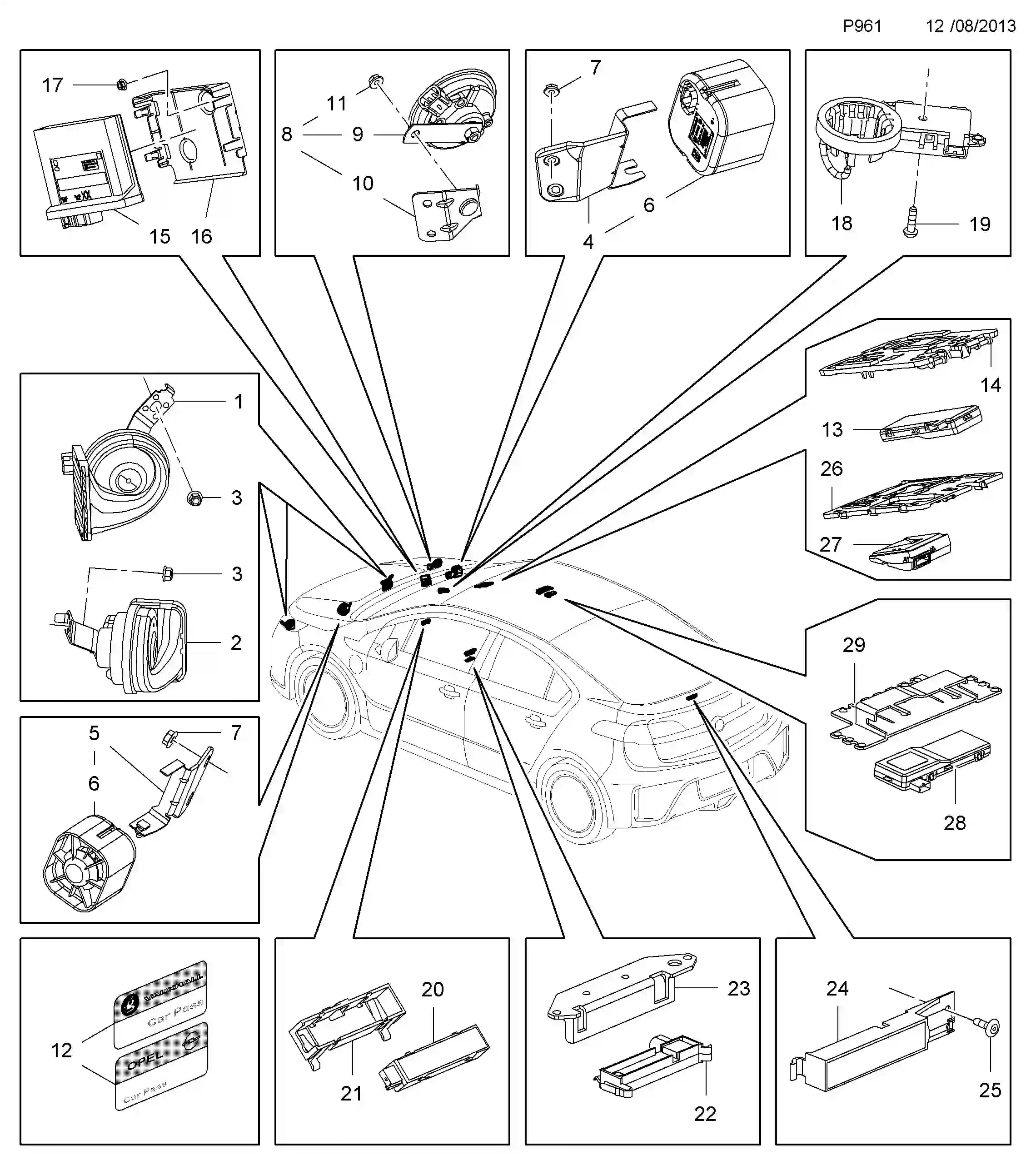 Buy Vauxhall Ampera Central locking receiver parts online 2012 - 2015 ...