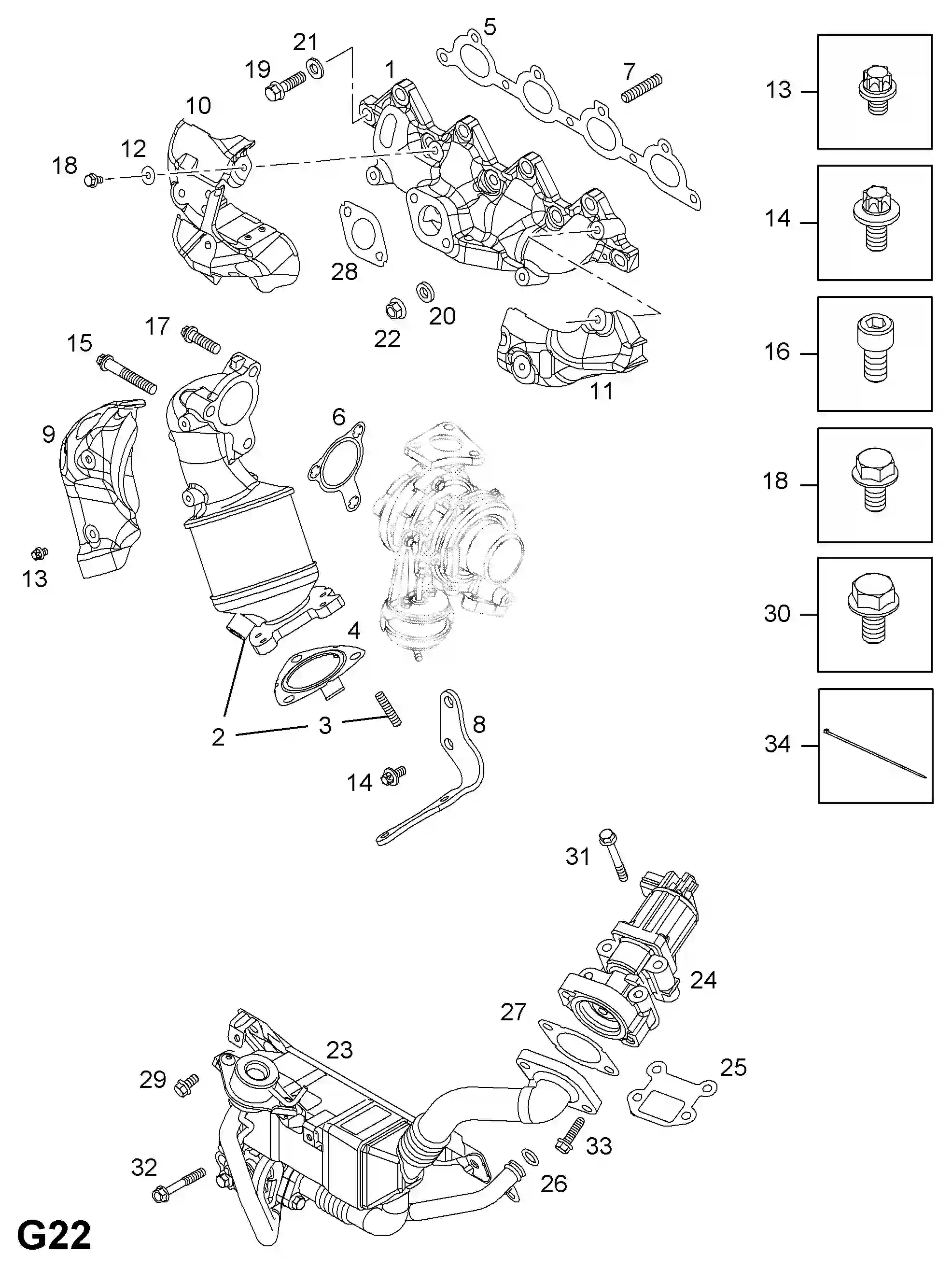 Engine Lpl Assembly Buy Opel Corsa D Exhaust manifold and catalytic converter / z17dtr[lpl ...