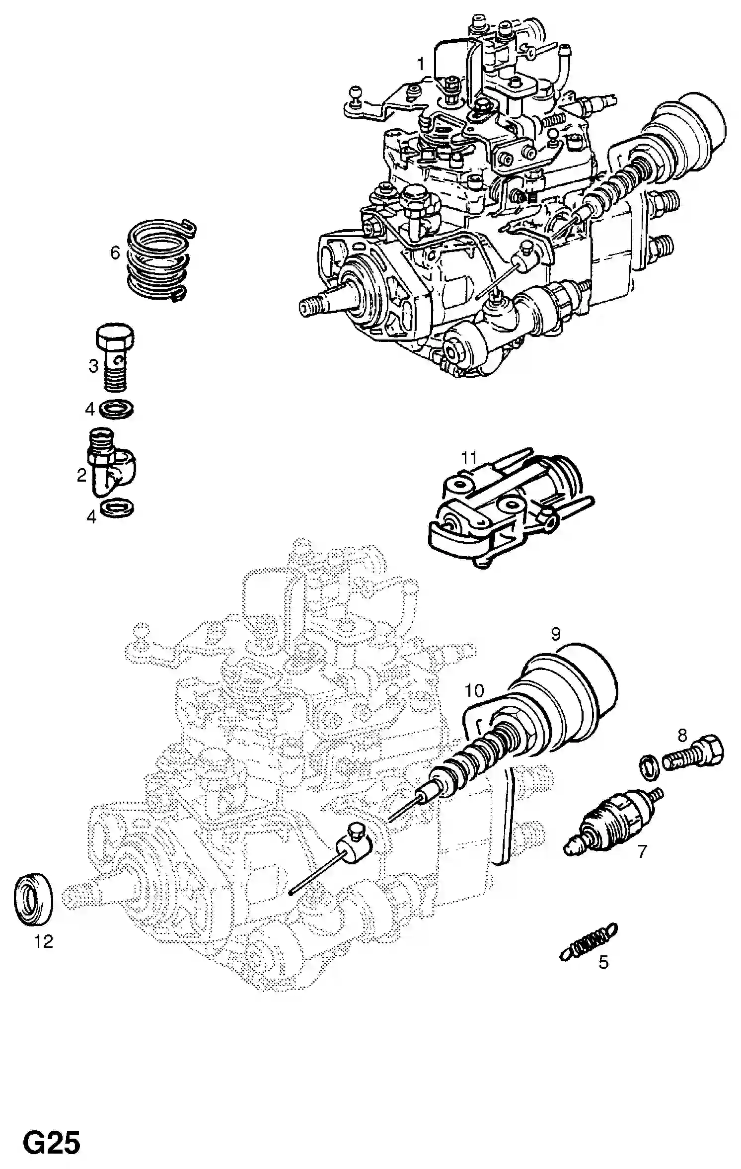 Opel Astra F Fuel injection pump (contd.) / 17d[lu7], 17dr[lu7] diesel ...