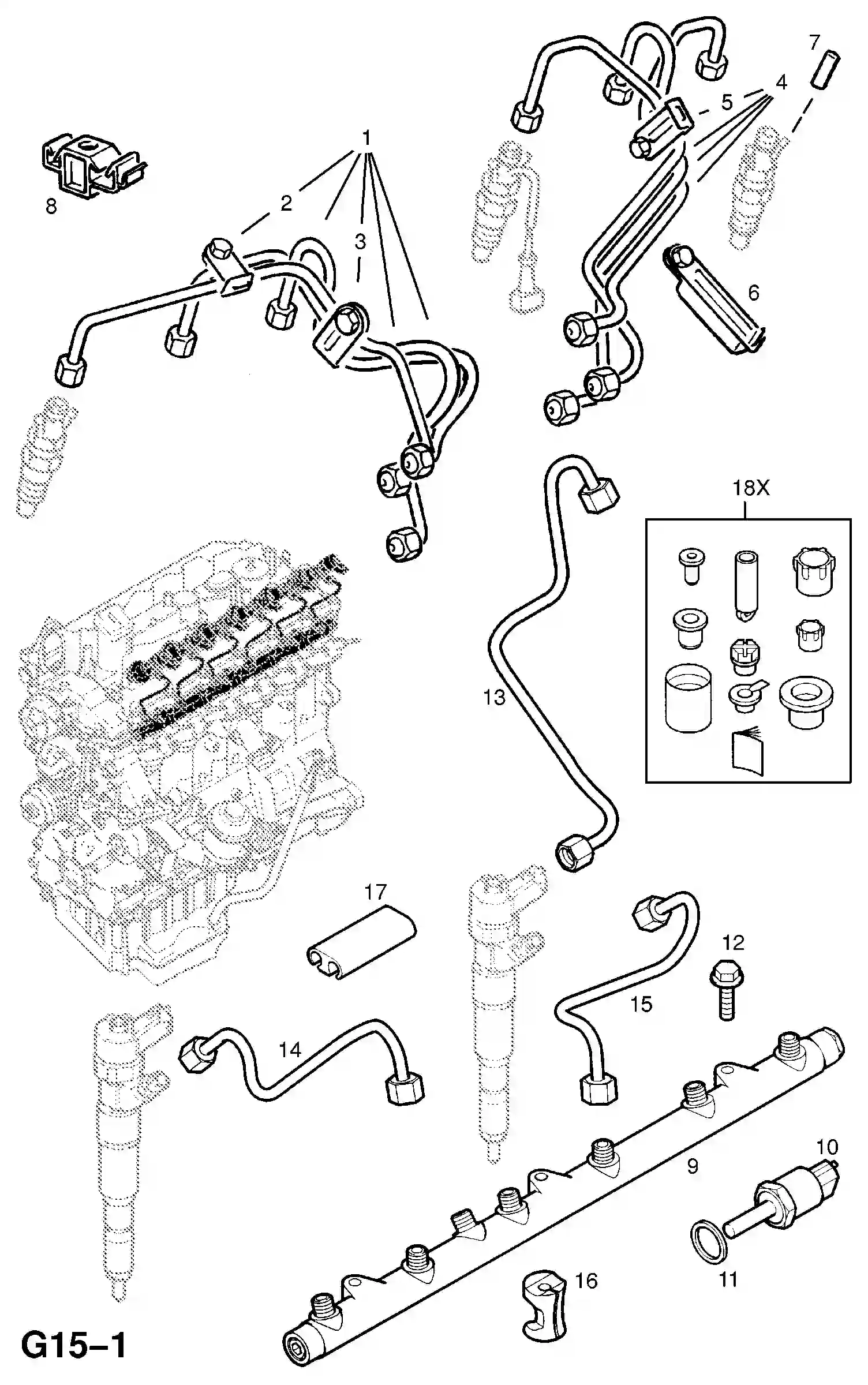 Buy Opel Omega B Injector pipes (contd.) / u25td[l93], x25td[l93 ...