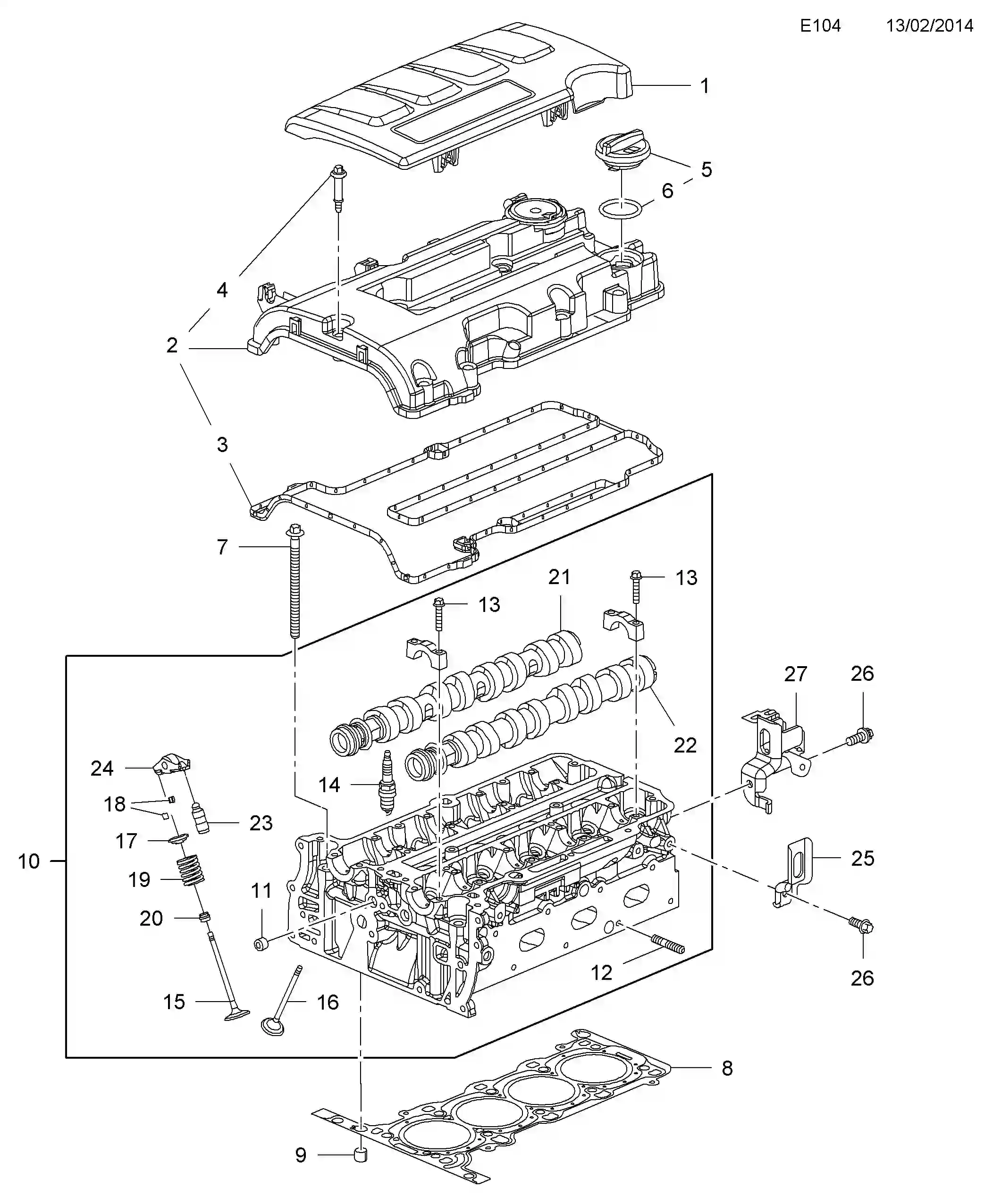 Opel Corsa E Engine lifting hanger parts 2015 - 2019 | EPC Global