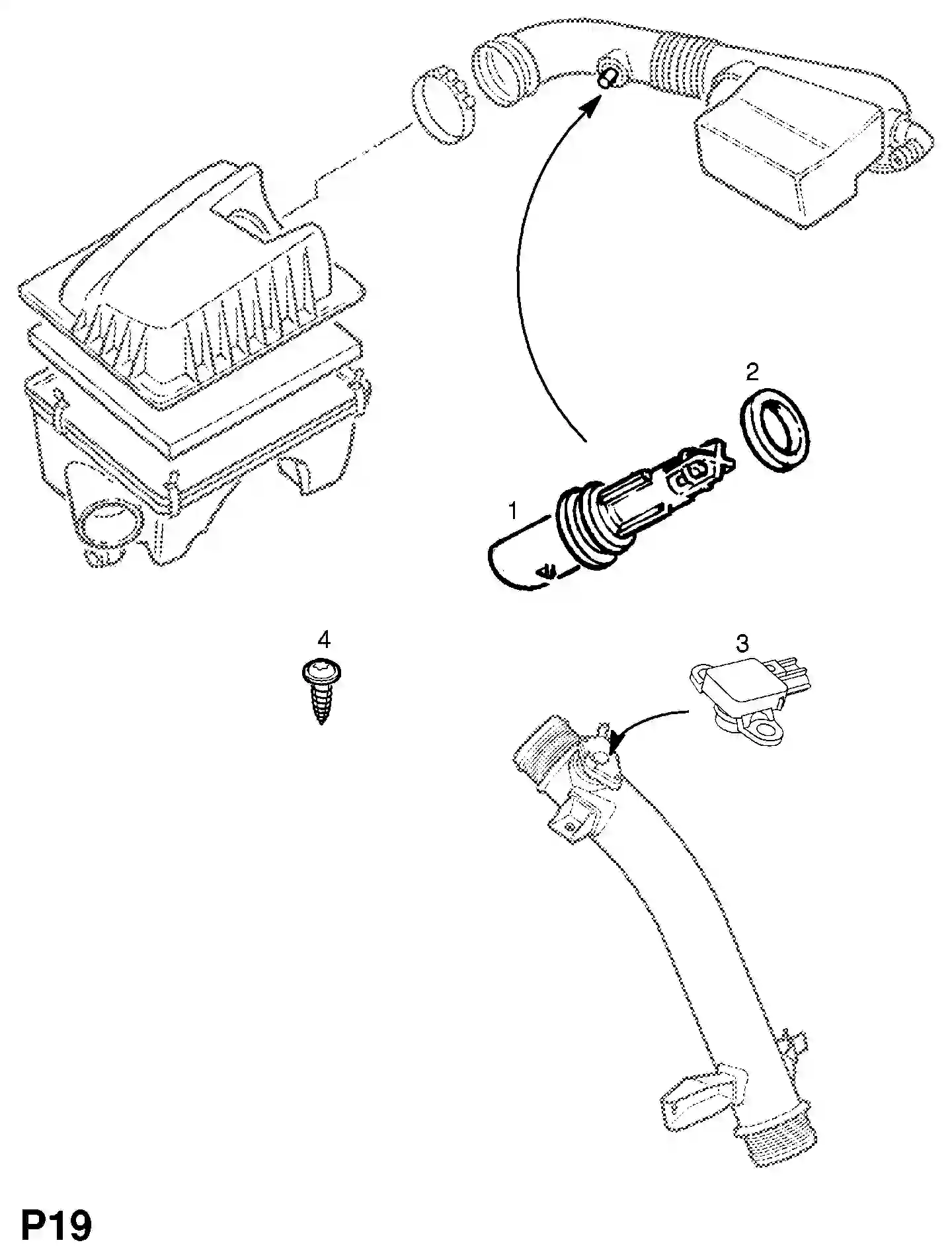 Opel Vectra C Air temperature sensor / z20net[lq8] petrol engine parts ...