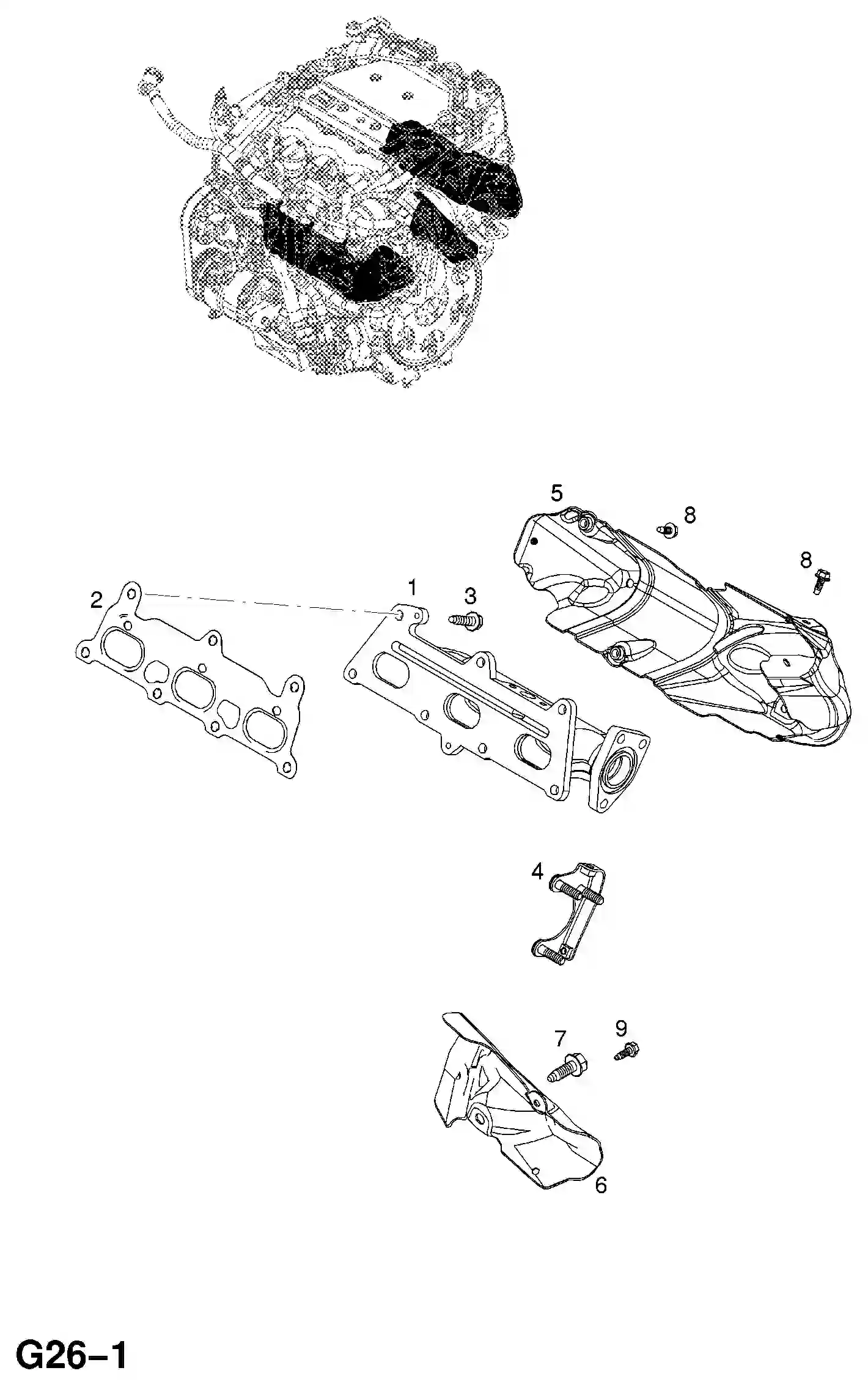 Opel Signum Exhaust manifold / z28nel[ldq], z28net[lp9] petrol engines ...