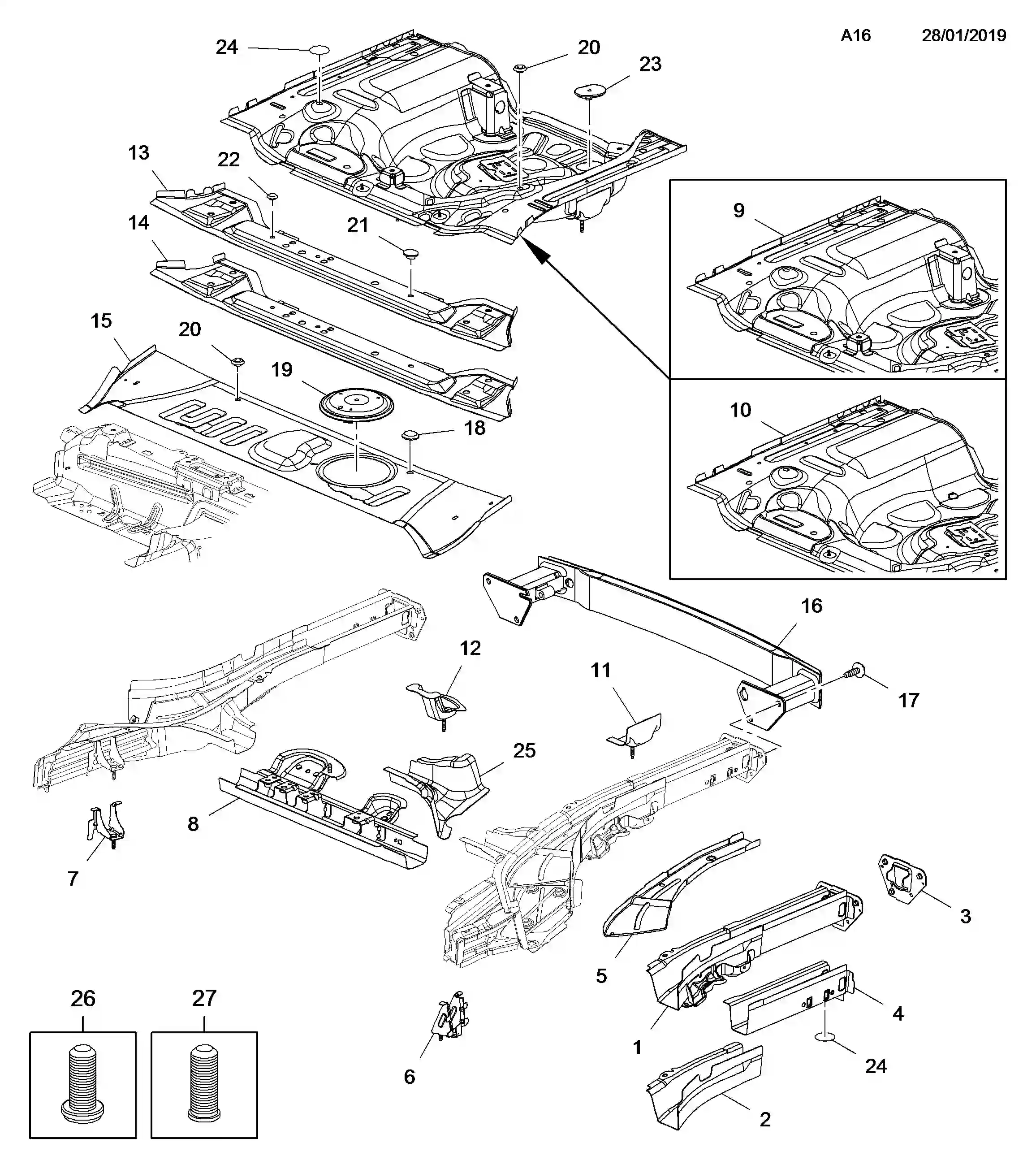 Buy Opel Crossland X Rear end parts online 2017 - 2021 — Global | 7zap