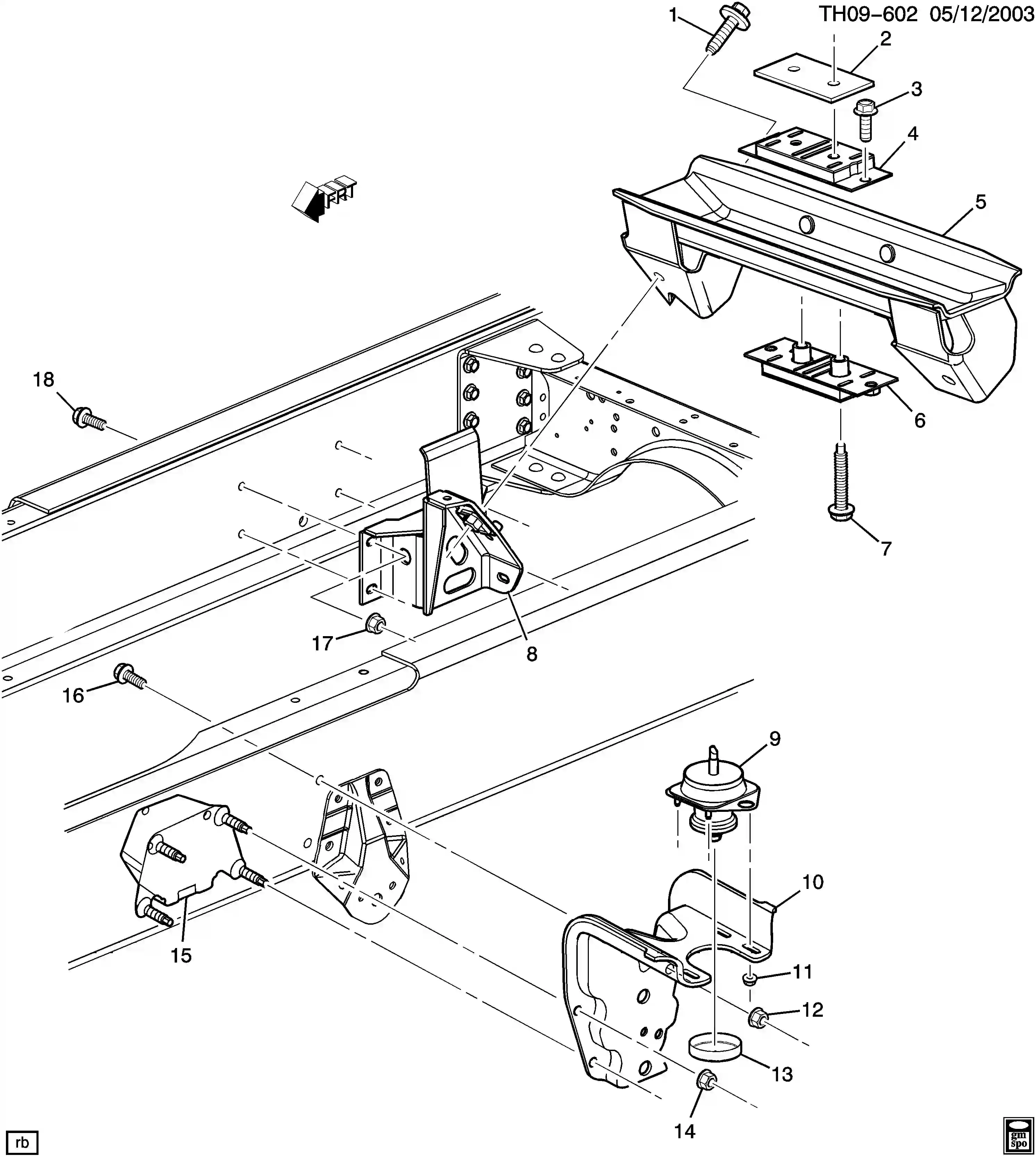 Chevrolet Kodiak C5500–C8500 GMT560 3rd Generation Body mounting (l18/8 ...