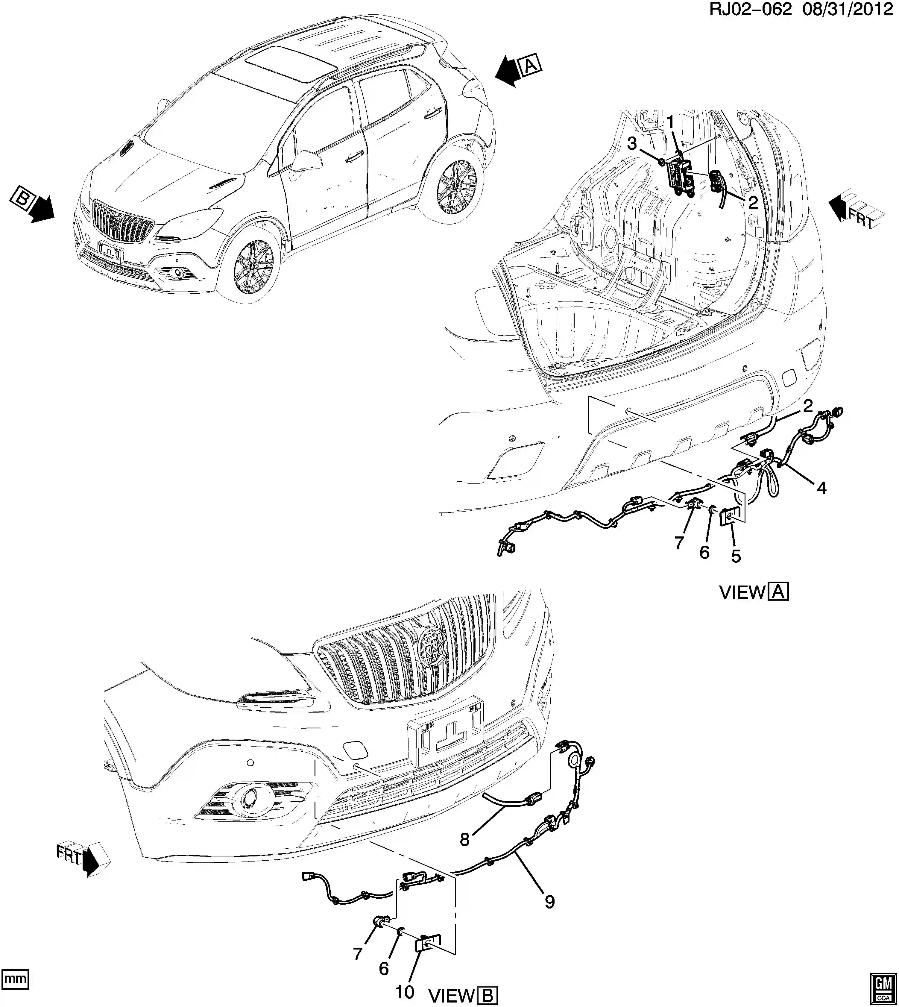 Buick Encore 1st Generation Sensor system/front & rear object (parking ...