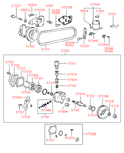 动力转向器油泵 HYUNDAI ATOS PRIME 99 (1999-2000)