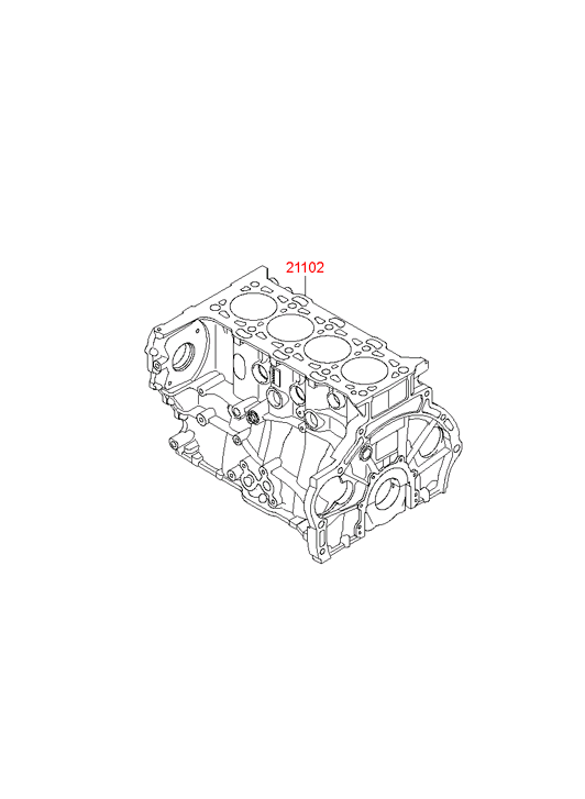 ショートエンジンアセンブリ HYUNDAI IX35/TUCSON 11 (CZECH PLANT-EUR) (2011-2013)