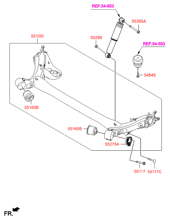 Рычаг задней подвески HYUNDAI ELANTRA 14 (2013-2015)