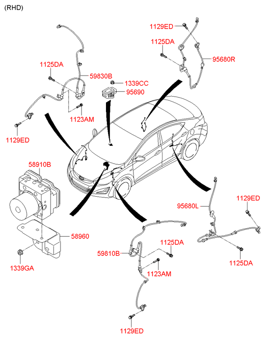 гидроблок тормозной системы (02/02) HYUNDAI ELANTRA 14 (2013-2015)