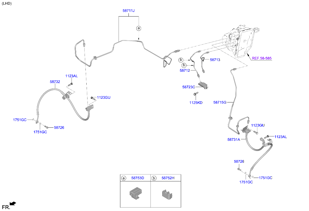 Hyundai Ioniq 6 Brake fluid line parts 2023 - 2025 | EPC Global