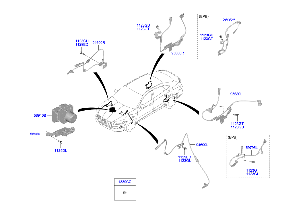 Hyundai Sonata DN8 Hydraulic module parts 2019 - 2023 | EPC Middle east