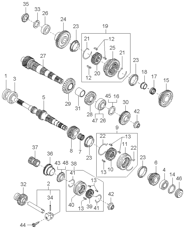 TRANSMISSION GEARS KIA RIO 00 (20002005) [General]