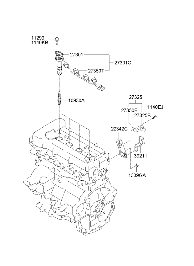 SPARK PLUG & CABLE KIA VENGA 10 (CZECH PLANTEUR) (20092011) [Europe]