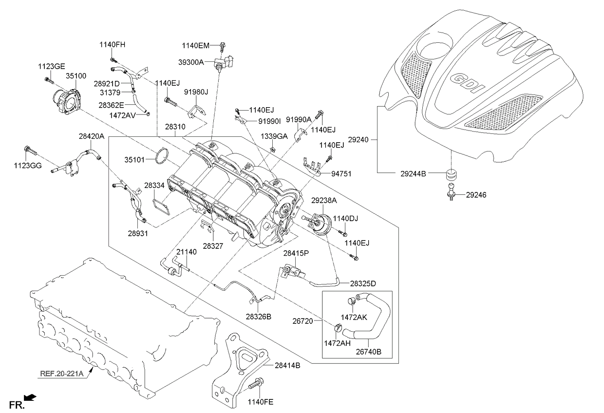 INTAKE MANIFOLD KIA OPTIMA 14 (2013) [호주]