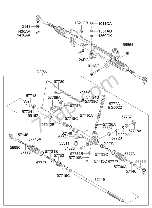 POWER STEERING GEARBOX KIA MOHAVE 07 (20092015) [General]