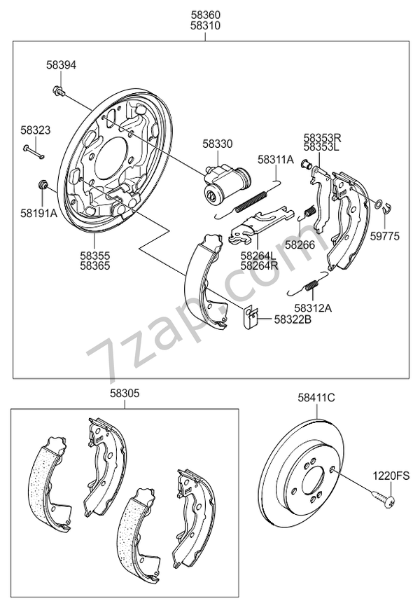 REAR WHEEL BRAKE KIA PICANTO 08 (2008) [Allgemein]