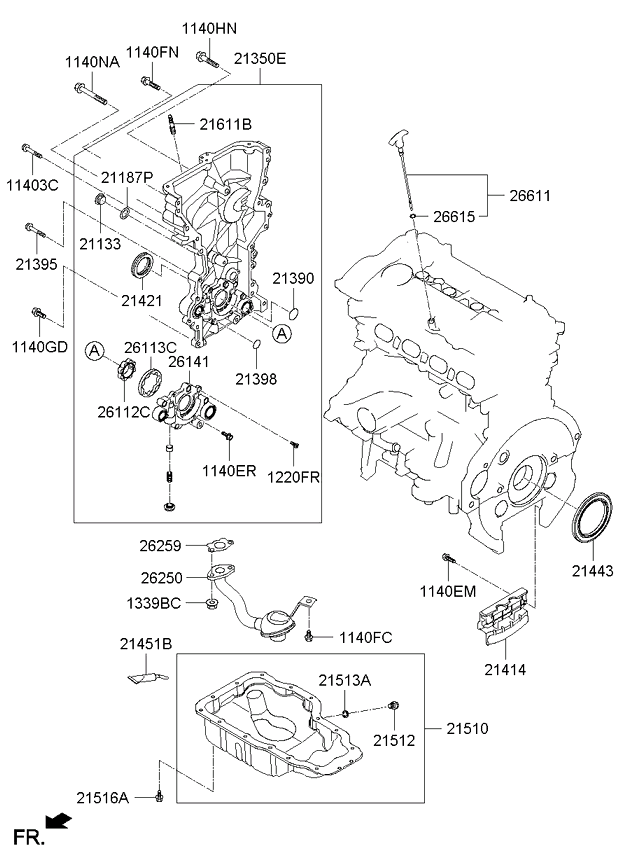 BELT COVER & OIL PAN KIA SOUL 13 (2013-) [Kanada]