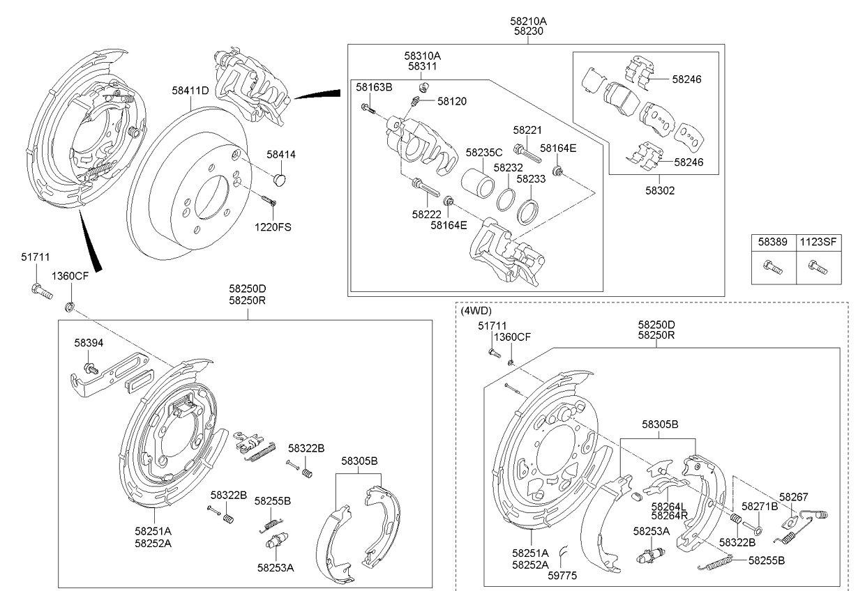 REAR WHEEL BRAKE KIA SPORTAGE 14 (2013) [Canada]