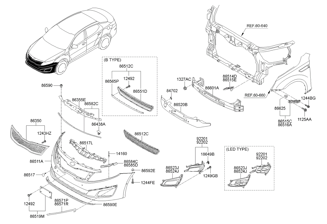 FRONT BUMPER KIA OPTIMA 14 (2013) [캐나다]