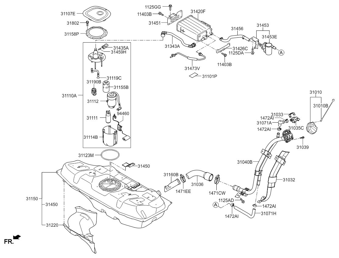 FUEL SYSTEM (01/02) KIA RIO 15 (2015) [USA]